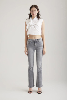Laura dames flare jeans grey vintage Grijs - 31-32