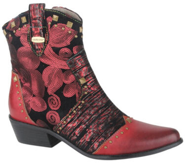 Laura Vita Hicnio 20 grenat dames enkellaarzen gekleed Rood - 37