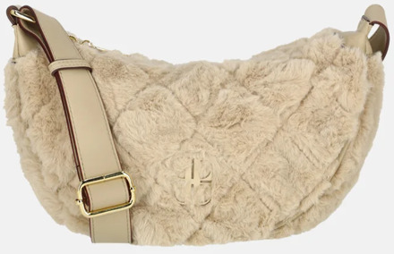 Laurent David Gloria crossbody tas faux fur beige