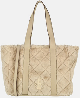 Laurent David Gloria shopper faux fur beige