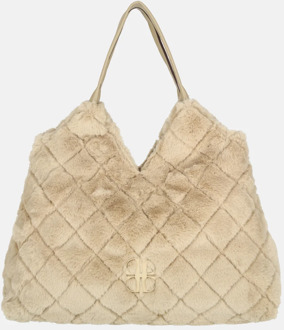 Laurent David Gloria shopper faux fur beige
