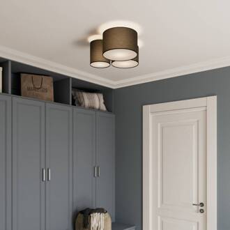 Laurenz plafondlamp, 3-lamps, grijs grijs, wit