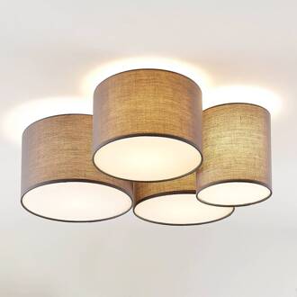 Laurenz plafondlamp, 4-lamps, grijs grijs, wit