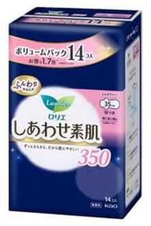 Laurier F Happy Bare Skin Especially For Heavy Nights With Wings 35cm 14 pcs