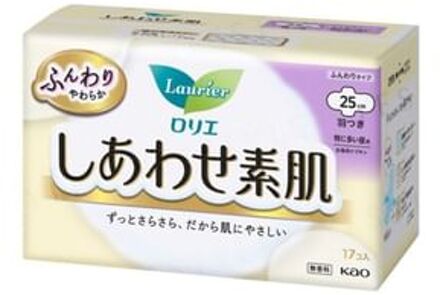 Laurier Happy Bare Skin Feminine Pads 25cm 17 pcs