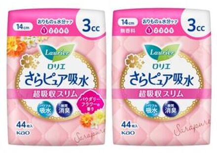 Laurier Sara Pure Absorption Super Absorbent Slim 44 pcs - Fragrance-Free