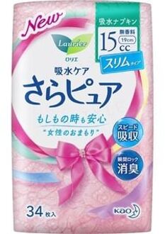 Laurier Sara Pure Slim Liners 15cc 19cm 34 pcs