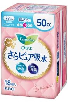 Laurier Sara Pure Slim Liners 50cc 23cm 18 pcs
