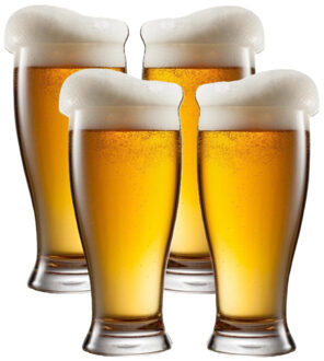 Lav Bierglazen - 4x - 565 ml/0,56L - stevig glas - Stijlvolle glazen
