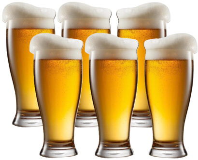 Lav Bierglazen - 6x - 565 ml/0,56L - stevig glas - Stijlvolle glazen