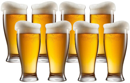 Lav Bierglazen - 8x - 565 ml/0,56L - stevig glas - Stijlvolle glazen
