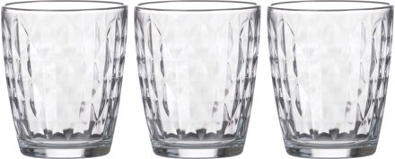 Lav water/drinkglazen Artemis - gedecoreerd glas - 3x stuks - 340 ml - Drinkglazen Transparant