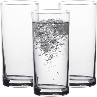 Lav Waterglazen/longdrink glazen tumblers Liberty - transparant glas - 6x stuks - 295 ml