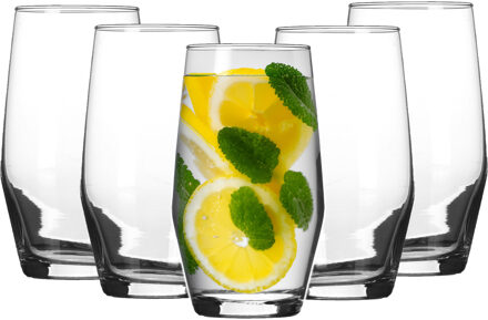 Lav Waterglazen tumblers Ella - transparant glas - 6x stuks - 500 ml