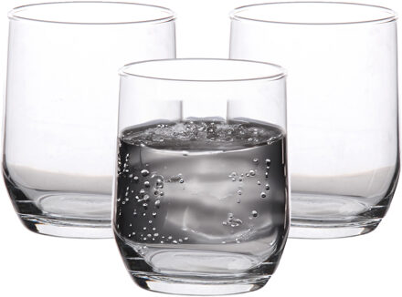 Lav Waterglazen tumblers Elvia - transparant glas - 12x stuks - 315 ml