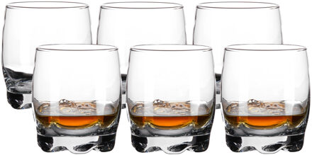 Lav whisky/water/drinkglazen Adora - verdikte bodem - 12x stuks - 290 ml
