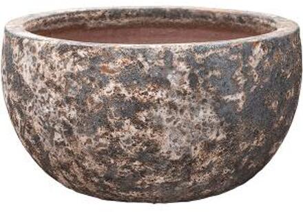 Lava Bowl L 52x52x29 cm Relic Rust Metal bloempot Bruin