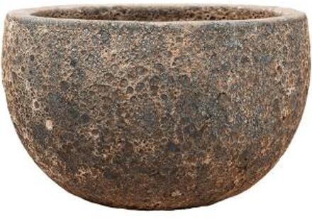 Lava Bowl M 40x40x24 cm Relic Rust Metal bloempot Bruin