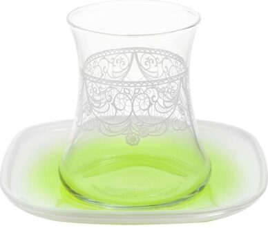 Lava Zoete Herinneringen (6 Personen) geel 12 Stuk Thee Set Thee Koffie Kopjes Thee Koffie Sets Thee Koffie Voor Trofee Turkse Thee Glas