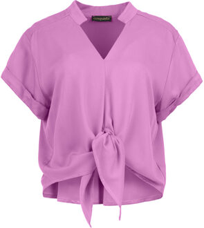 Lavendel droom viscose blouse met striksluiting Roze