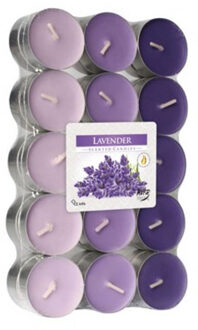 Lavendel Geurkaarsen - 90x Waxinelichtjes - D4 cm - 4 Uur Brandtijd -Geparfumeerde Kaarsen