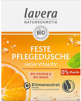Lavera High Vitality Douchegel Bar met Bio Sinaasappel & Bio Munt