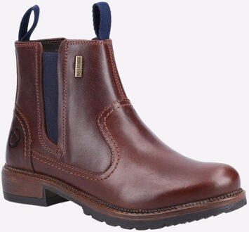Laverton Dames Marineblauwe Laarzen Bruin
