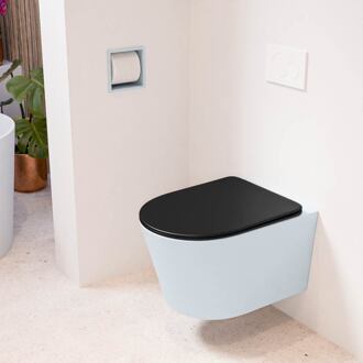 LAVIE hangend toilet single fire rimless diepspoel Clay, Toiletzitting met quick-release & softclose Urban