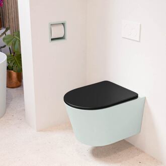 LAVIE hangend toilet single fire rimless diepspoel Greey, Toiletzitting met quick-release & softclose Urban