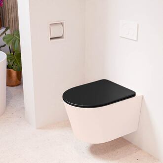 LAVIE hangend toilet single fire rimless diepspoel Rosee, Toiletzitting met quick-release & softclose Urban