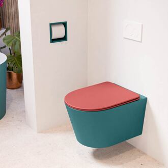 LAVIE hangend toilet single fire rimless diepspoel Smag, Toiletzitting met quick-release & softclose Fire