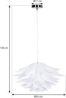Lavinja hanglamp in vakken-optiek wit, chroom