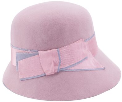 Lawliet Chic Womens Downtown Abbey Stijl Cloche Emmer Wolvilt Bruiloft Kerk Hoed T410 roze