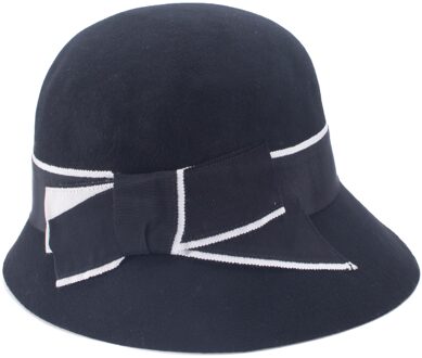 Lawliet Chic Womens Downtown Abbey Stijl Cloche Emmer Wolvilt Bruiloft Kerk Hoed T410 zwart