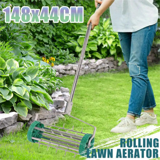 Lawn Aerator machine Garden Manual Aerators Tool Yard Grass Cultivator Scarification Push Spike Aerator Rolling Lawn New arrival