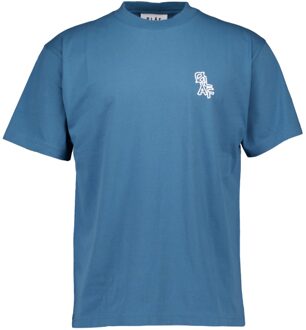 Layered logo tee t-shirts Blauw - XL