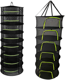 Layers Drying Net for Herbs Hanging Basket Folding Dry Rack Herb Drying Net Dryer Bag Mesh For Flowers Buds Plants Organizer