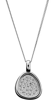 'Layla' Dames 925 Sterling Zilver Set: Ketting-Hangertje + Oorbellen - Zilver SET-7489