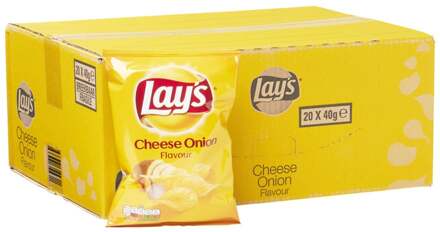 Lays Cheese Onion Chips 20 Zakken a 40 Gram