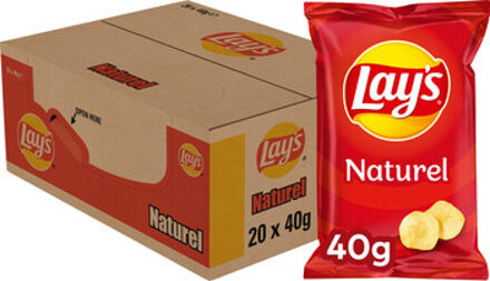Lays Natural Chips 20 Zakken a 40 Gram