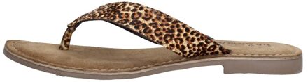 Lazamani Dames Slippers Cognac - 36