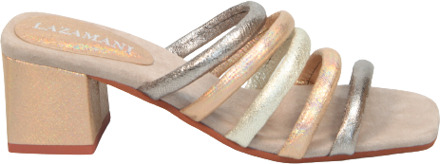 Lazamani Damesschoenen slippers Goud - 36