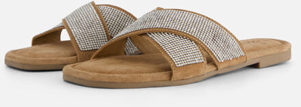 Lazamani Slippers zilver Leer - 36,37,39