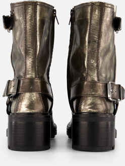 Lazamani Vintage Biker boots zilver Leer - 37,38,39,40,41,42