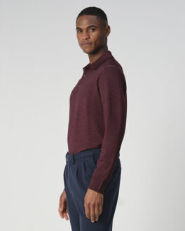 Lazenby polo met lange mouwen - maat XXL Bordeaux