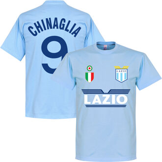 Lazio Roma Chinaglia 9 Team T-Shirt - Licht Blauw - L