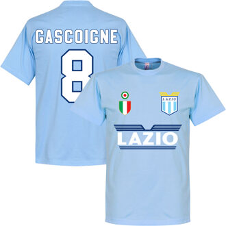 Lazio Roma Gascoigne 8 Team T-Shirt - Licht Blauw - S