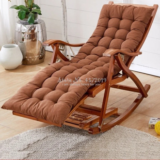 Lazy Casual Wood Old Man Happy Chair Bamboo Rocking Chair Home Balcony Rocking Chair Recliner Adult Lunch Break Siesta