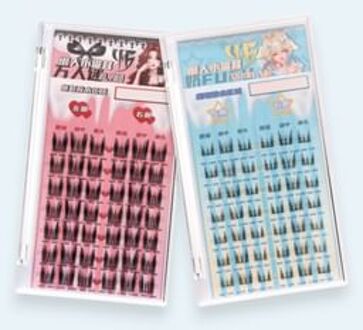 Lazy Cat Ear Series Individual False Eyelashes Special Edition - 2 Types PRO# (7 pairs/42 clusters)