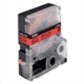 LC-2RBP9 tape zwart op pastel rood 6 mm ( 9m)